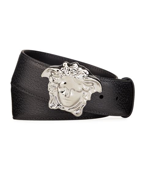 Versace Men's Medusa Buckle Woven Belt 